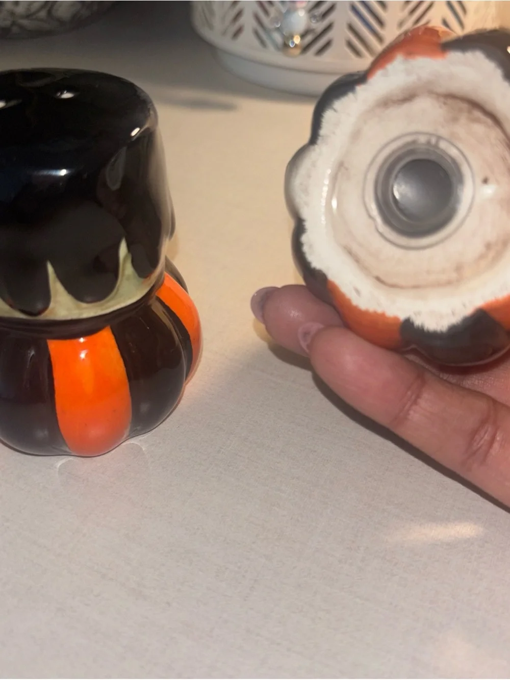 New JOHANNA PARKER Bride & Frankenstein Monster Halloween Salt Pepper Shaker Set